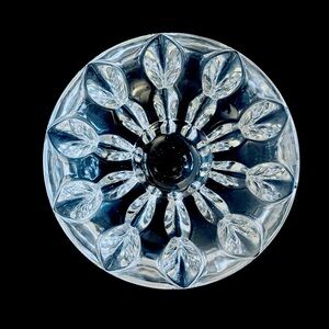 REED & BARTON Crystal Equinox Round Tealight Candle Holder 6" Miller Rogaska